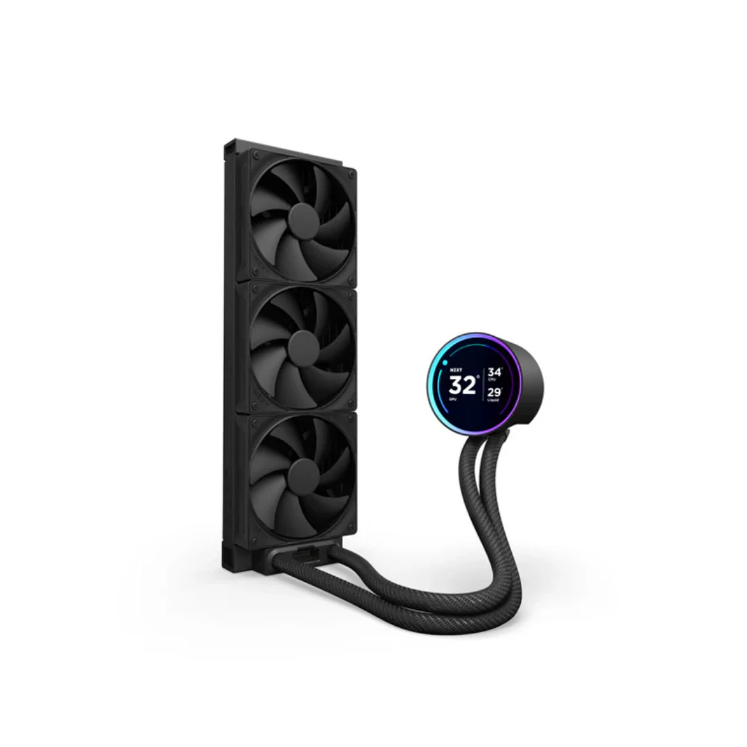 NZXT Kraken Elite 360 360mm Black AIO Liquid Cooler with IPS LCD & Static Pressure Fans RL-KN36E-B2) - Image 2