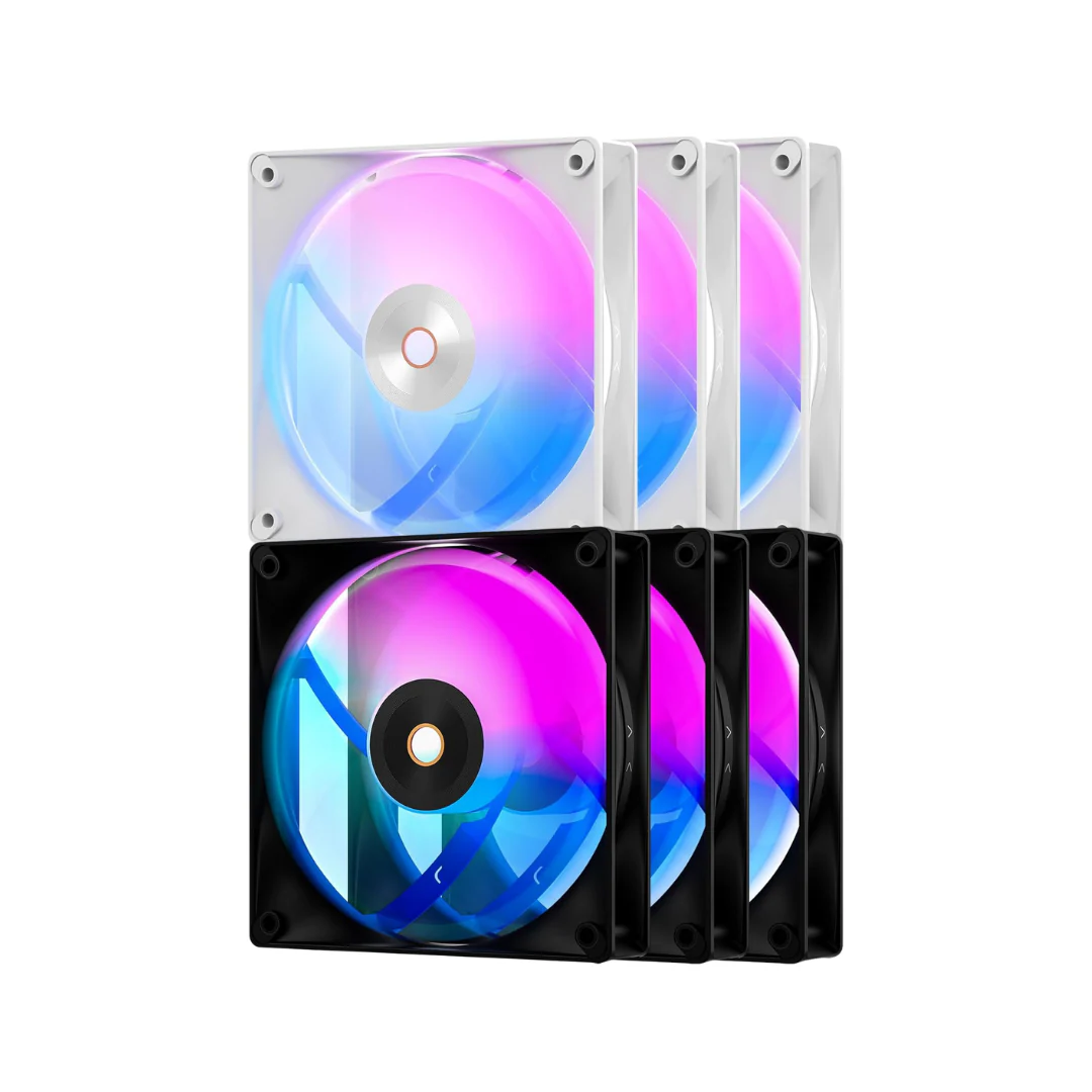 Ocypus Delta F12 ARGB 120mm PWM Fan - Triple Pack F12-WH3AM00X-GL | F12-BK3AM00X-GL