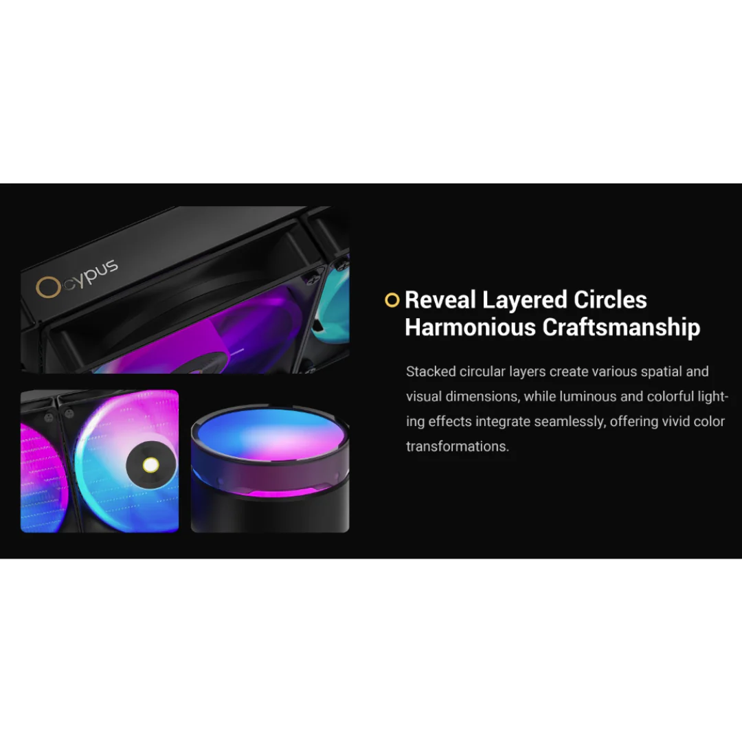 Ocypus Delta L24 aRGB 240mm AIO LC Cooler DELTA-L24-BK2AAWNN00X-GL/DELTA-L24-WH2AAWNN00X-GL - Image 4