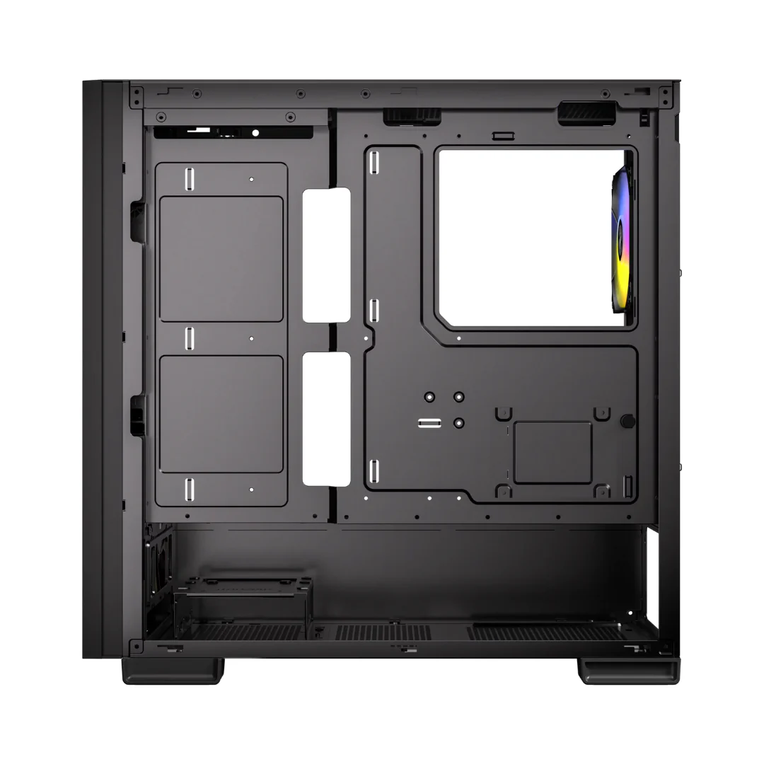 Okinos 612 ARGB Mid-Tower ATX TG Gaming PC Case w/ 4x120MM ARGB Fans - Image 4