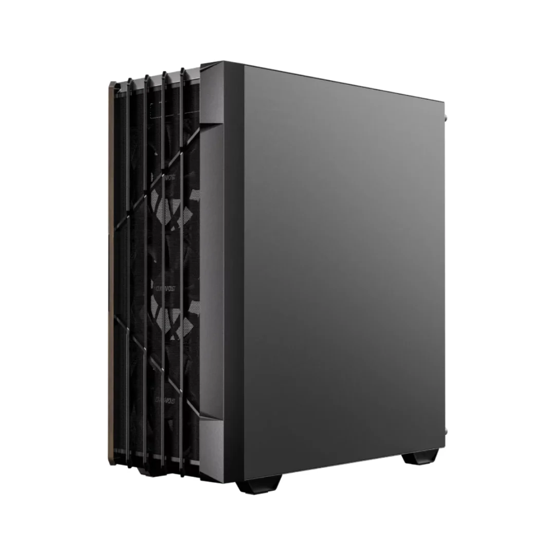 Okinos Cypress 5 Air Mid-Tower ATX TG Black Gaming PC Case w/ 4x120mm PWM Fans - Image 2