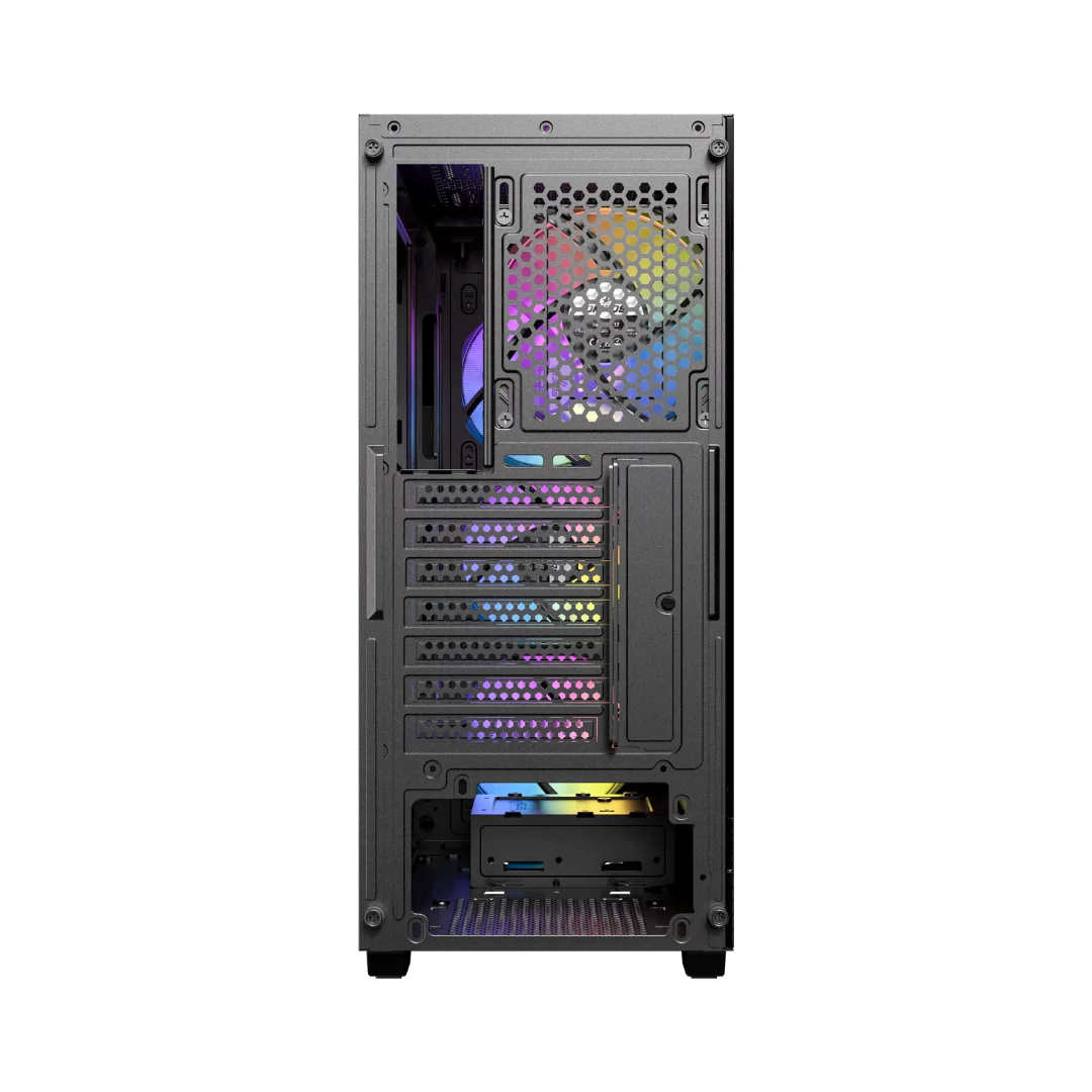 Okinos Cypress 5 ARGB Mid-Tower ATX TG Gaming PC Case w/ 4x120mm ARGB Fans - Image 2