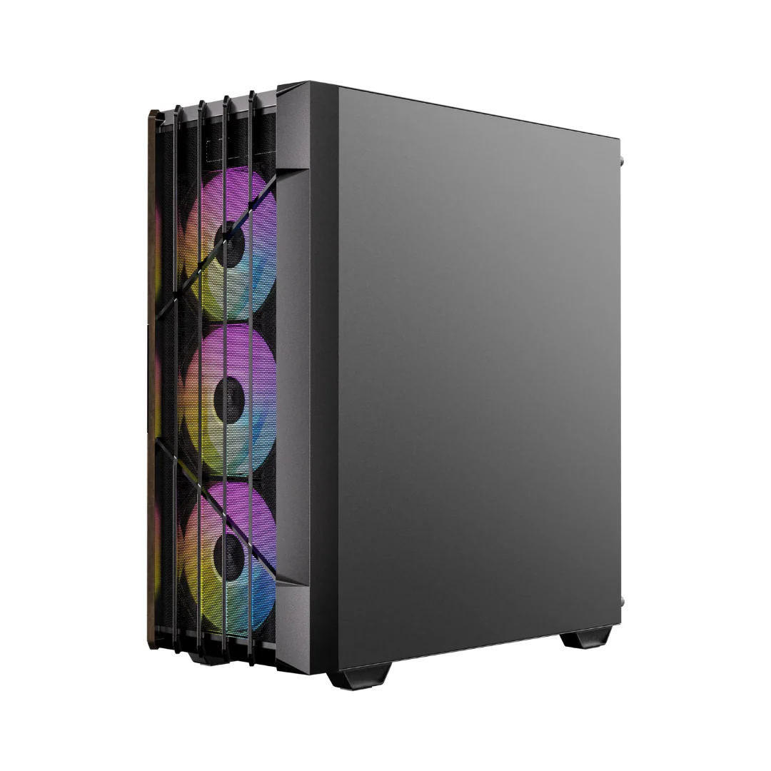Okinos Cypress 5 ARGB Mid-Tower ATX TG Gaming PC Case w/ 4x120mm ARGB Fans - Image 3