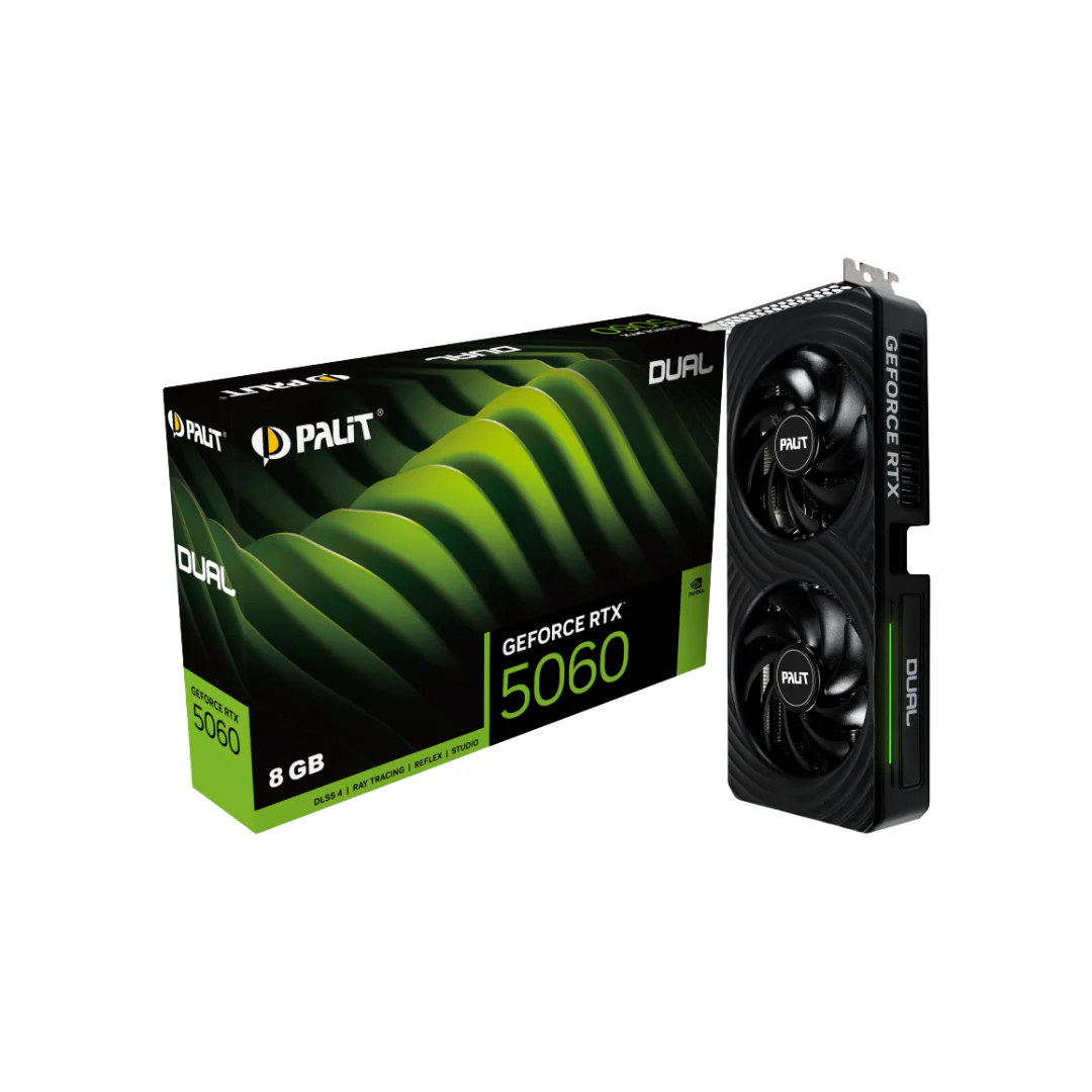 Palit RTX 5060 Dual 8GB GDDR7 Graphics Card NE75060019P1-GB2063D