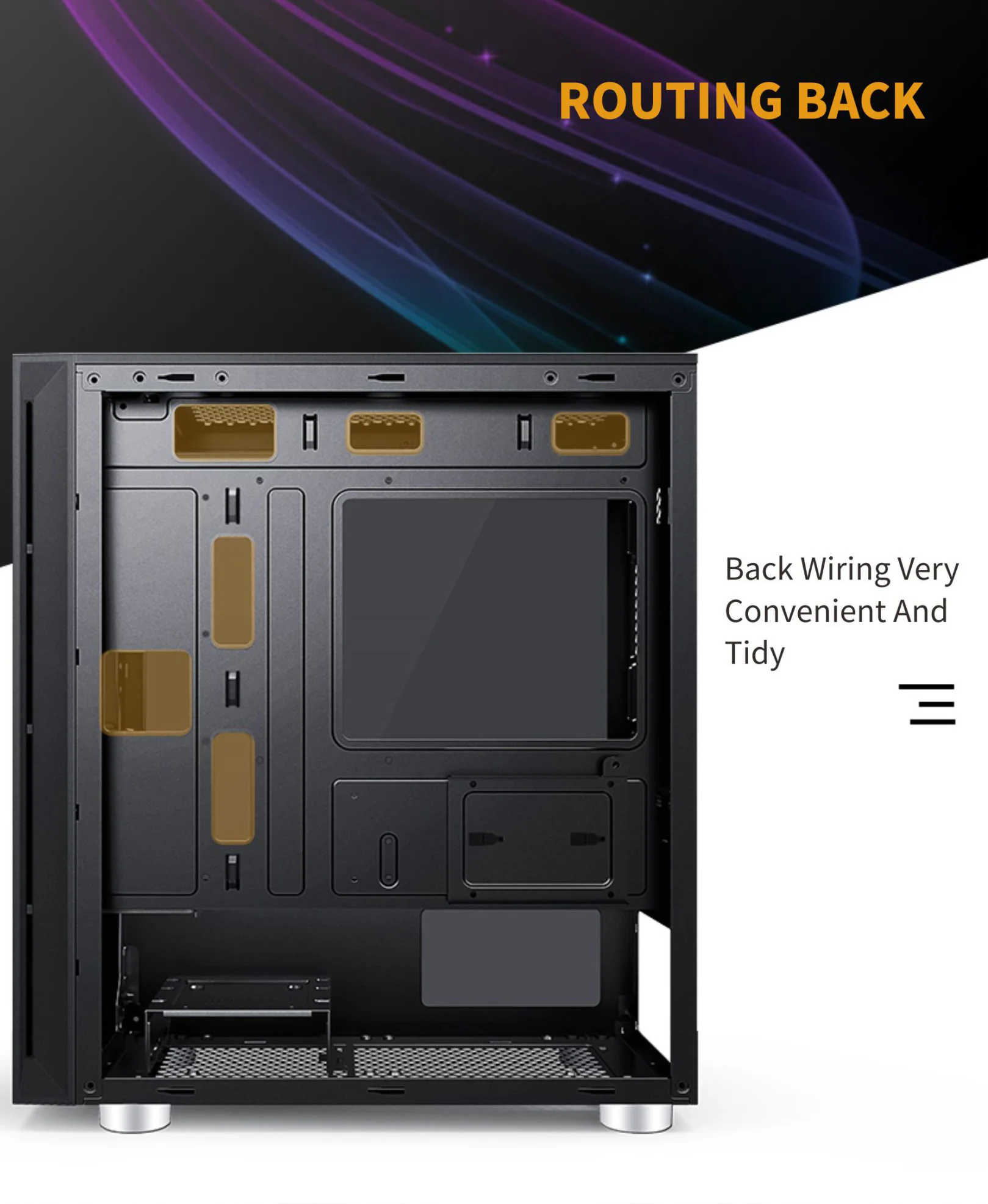 PCcooler GAME 6 Black mATX TG MESH Mid Tower Case (with 4*120mm FX-120 3 DYNAMIC COLOR 120mm Fan) - Image 10