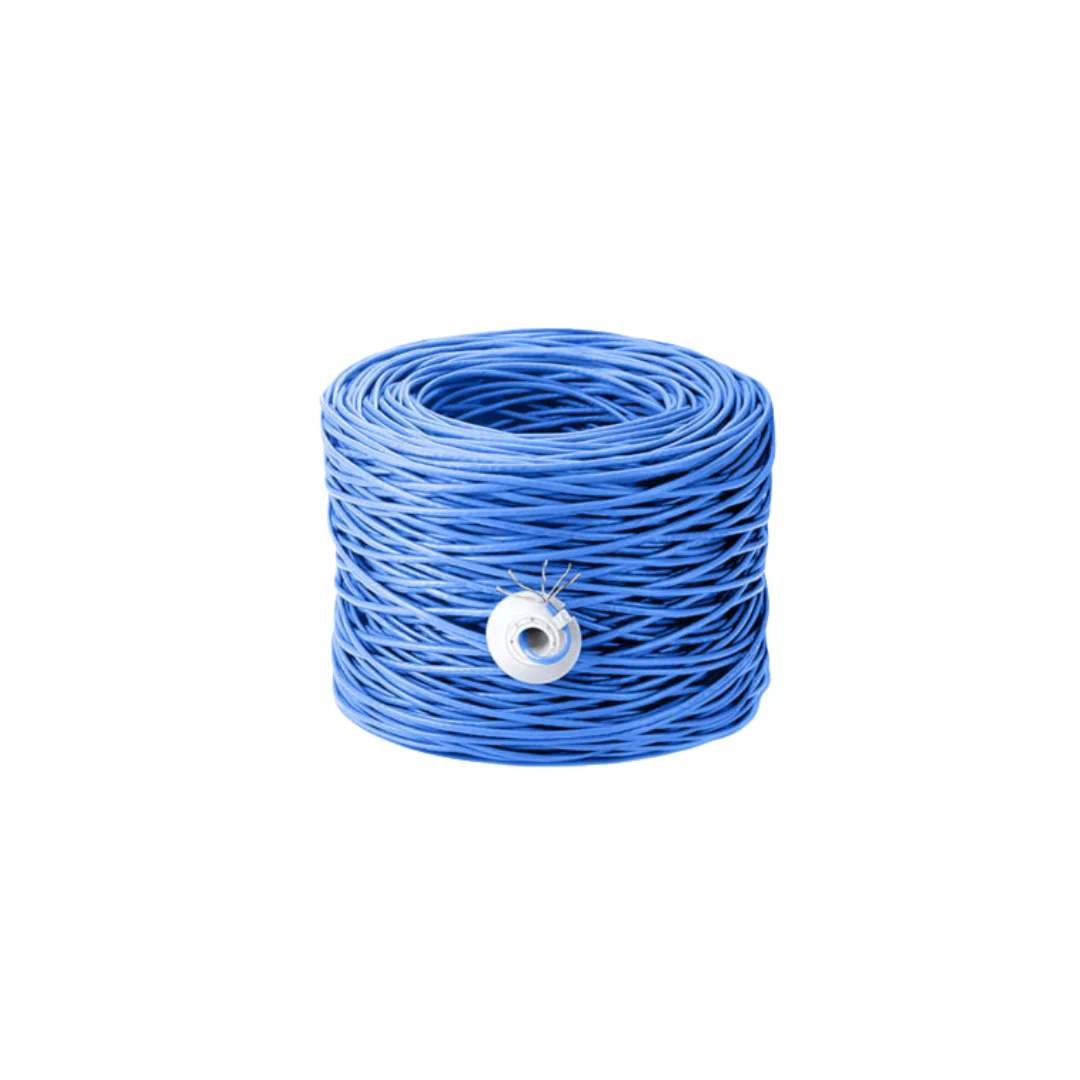 PowerLogic Cat6 Indoor 100m UTP Lan Cable Copper Clad 24AWG .45 CCA Blue - Image 3