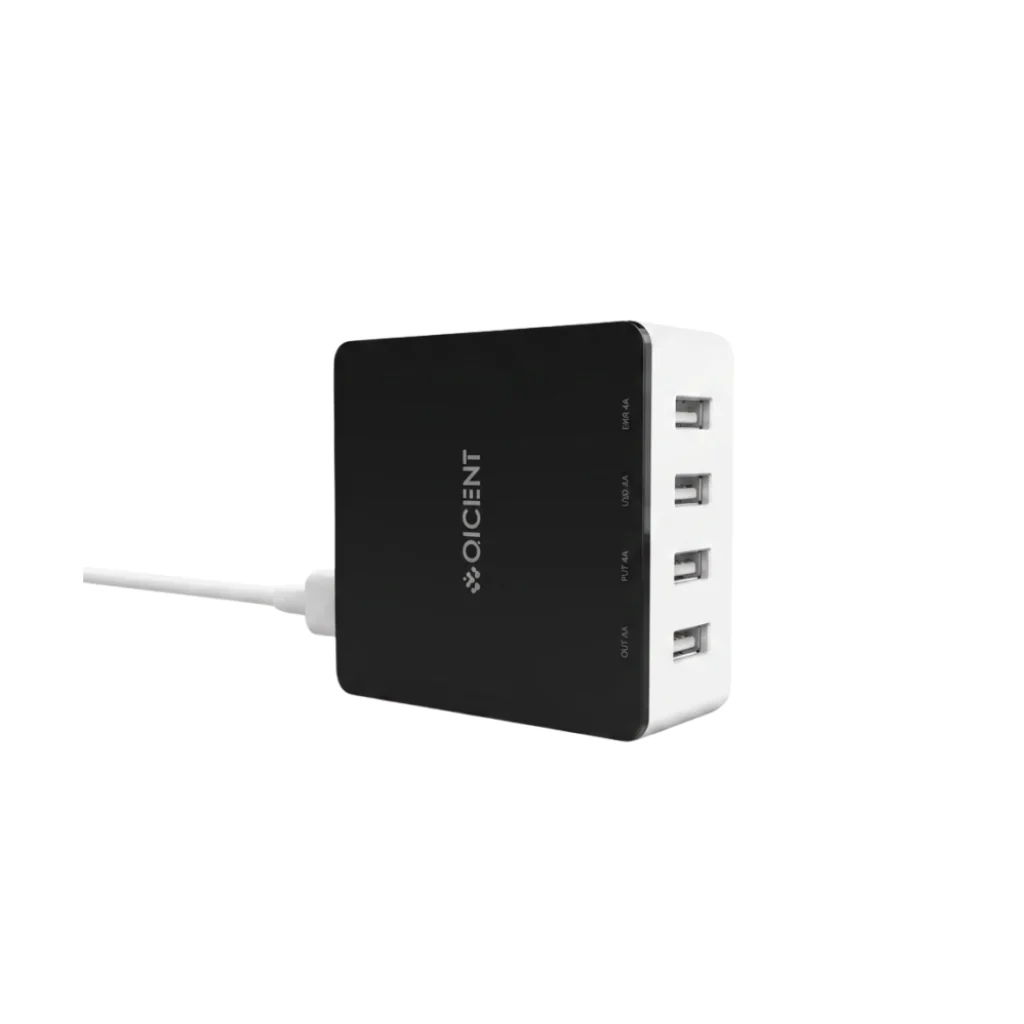 QICENT 4 Port USB Charger Black DC-4U-US-BK