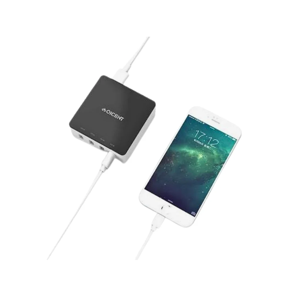 QICENT 4 Port USB Charger Black DC-4U-US-BK - Image 2