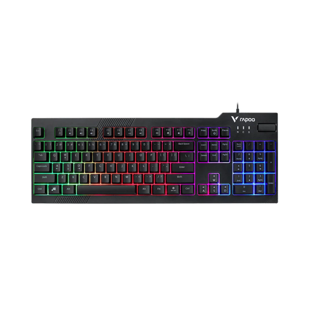 Rapoo V16 RGB Optical Mouse + V50S RGB Backlit Keyboard + VH360 RGB Headset + Rapoo Mousepad - Image 2