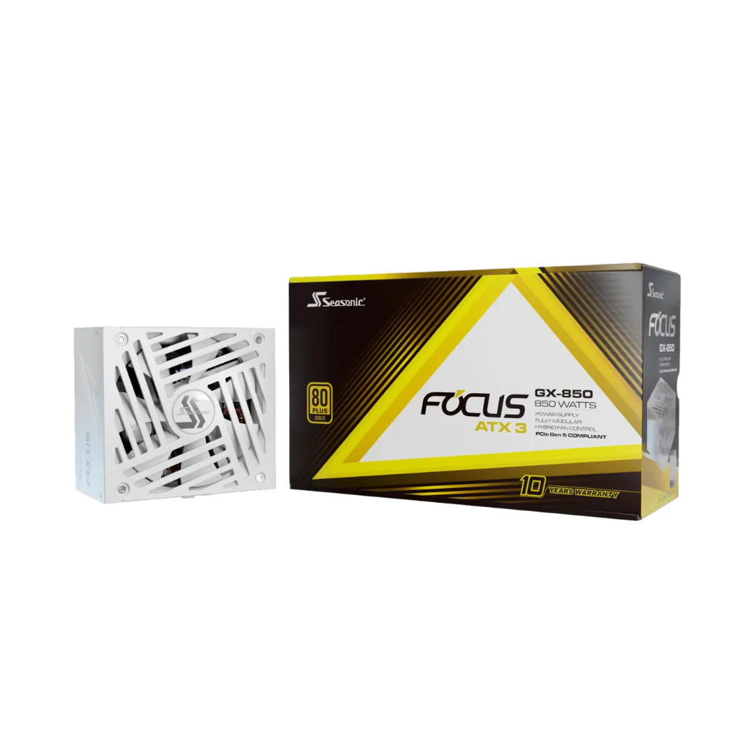 Seasonic Focus GX-850 Gold V4 850W ATX3.0 White 80+ Full Modular SRP-FGX851-A5A32SF WHITE Power Supply