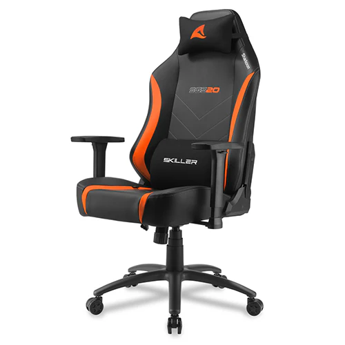 Sharkoon Skiller SGS20 Leather Gaming Chair (Black/Grey | Black/Orange | Black/Red) - Image 3