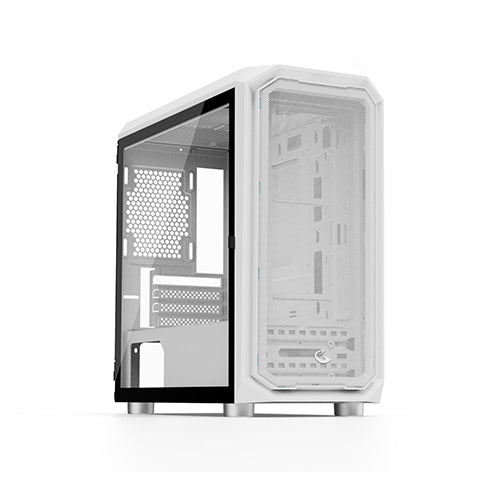 Sting Pro N24 White TG mATX MidTower Gaming Case (with 1*120mm Rainbow Fan) - Image 2