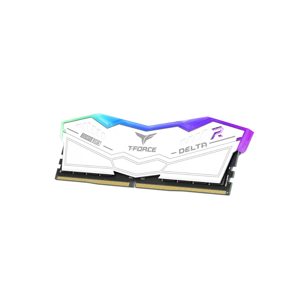 T-Force Delta RGB 16GB White DDR5 5200MT/s Desktop Memory FF4D516G5200HC40C01 - Image 2