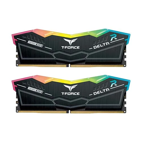 T-Force Delta RGB 32G Dual Black DDR5 6000MT/s Desktop Memory FF3D532G6000HC30DC01