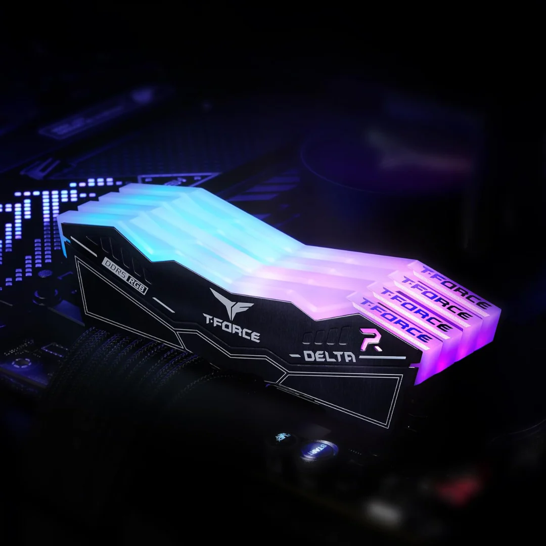 T-Force Delta RGB 32G Dual Black DDR5 6000MT/s Desktop Memory FF3D532G6000HC38GDC01 - Image 4