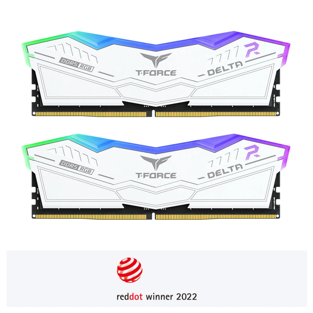 T-Force Delta RGB 32GB (2x16GB) White DDR5 5600MT/s CL36 Desktop Memory FF4D532G5600HC36BDC01 - Image 4