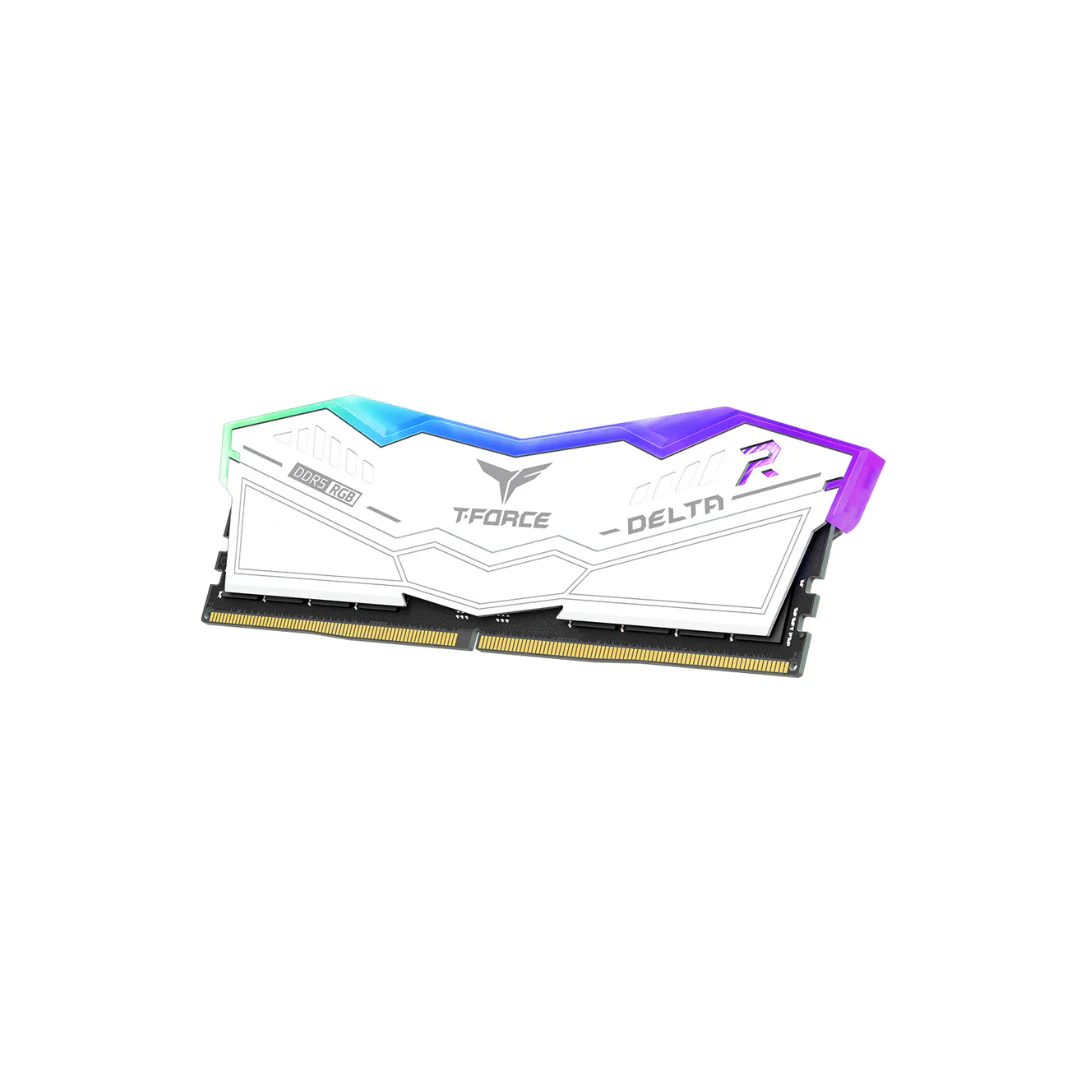 TeamGroup T-Force Delta RGB DDR5 16GB 1x16GB DDR5 6000MTs White FF4D516G6000HC38G01 Desktop Memory - Image 2
