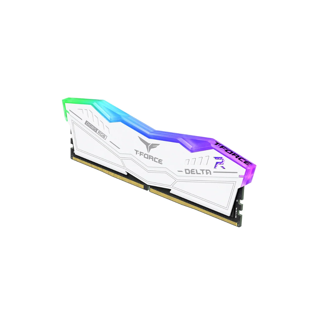 TeamGroup T-Force Delta RGB DDR5 16GB 1x16GB DDR5 6000MTs White FF4D516G6000HC38G01 Desktop Memory - Image 3