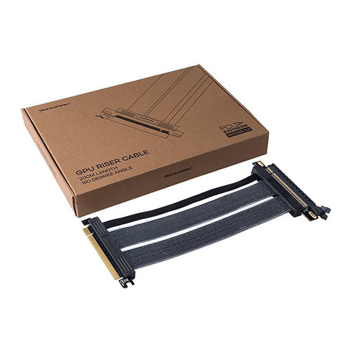 Tecware GPU PCIE Riser Cable 4.0 20cm 180 Degree Angle - Image 4