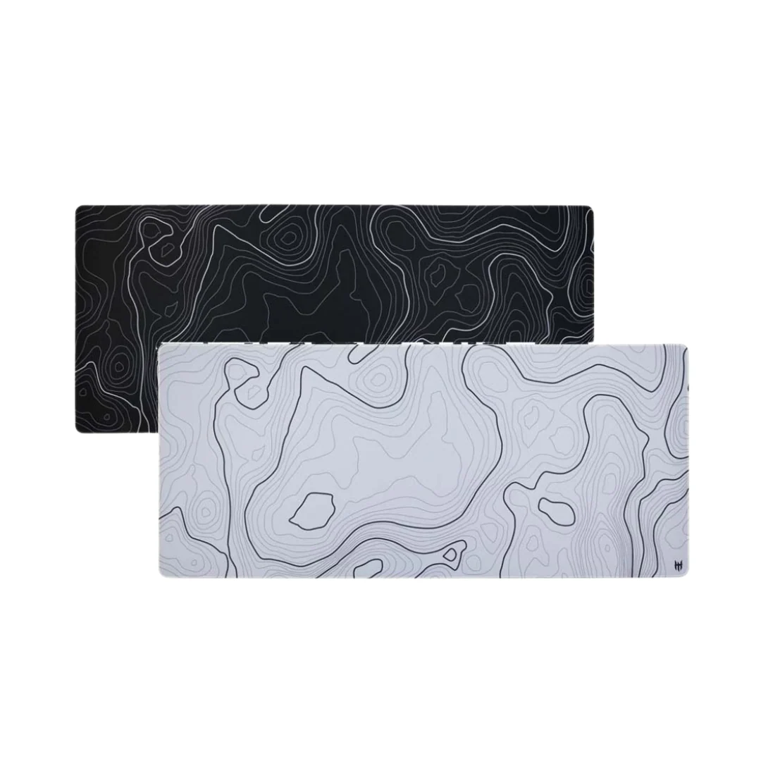 Tecware Haste XXL TOPO Gaming Mousepad 900x400x3mm ( Black | White ) - Image 3