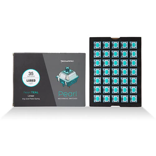 Tecware Pearl Teal Linear Mechanical Keyboard 63g Switches (35pcs) - Image 2