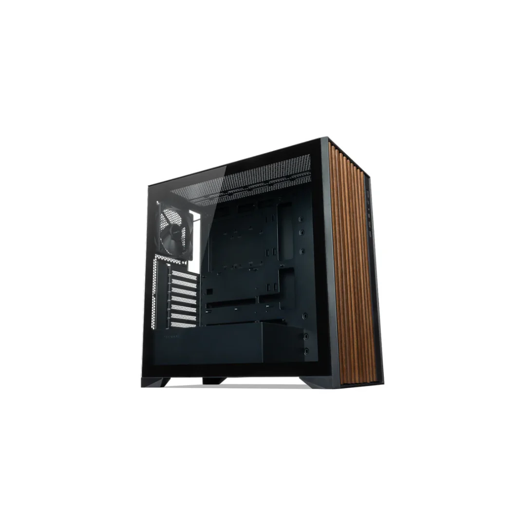 Tecware Timber L Black High Airflow TG ATX Case + 4x120mm Fan - Image 2