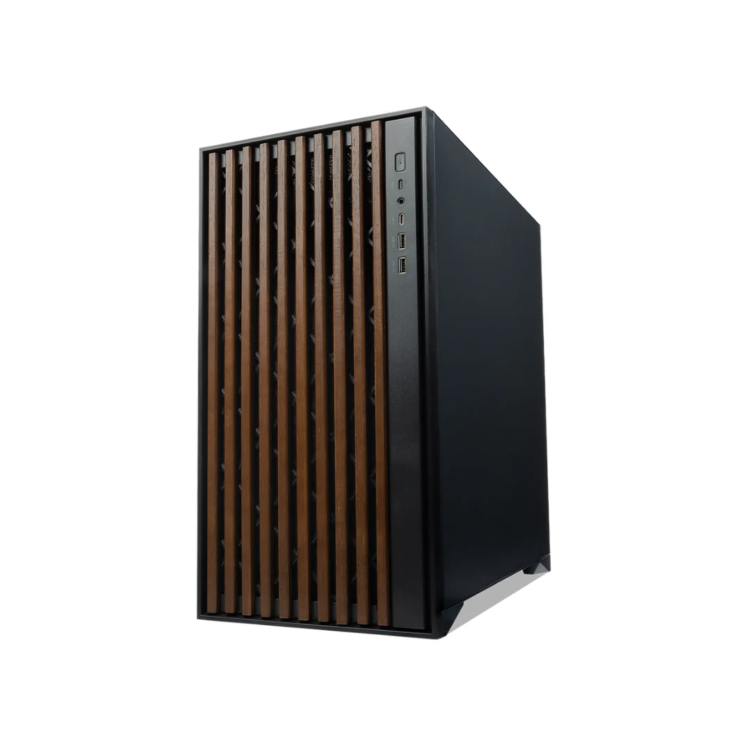 Tecware Timber L Black High Airflow TG ATX Case + 4x120mm Fan - Image 3