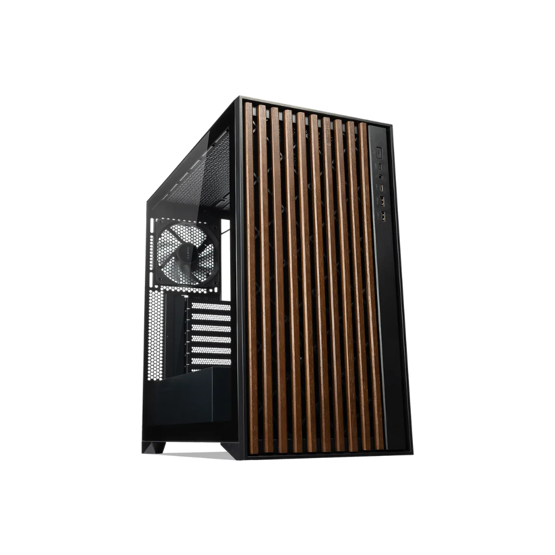 Tecware Timber L Black High Airflow TG ATX Case + 4x120mm Fan - Image 4