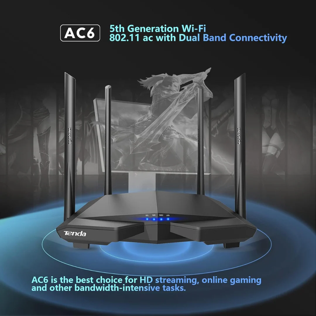 Tenda AC6 Smart Dual Band WiFi Router | Wall Penetrating | Wifi Extender | VLAN | Piso Wifi - Image 4