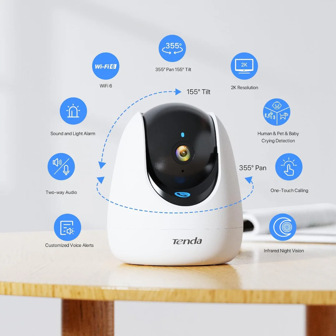 Tenda CP3 Pro AI+Wifi 6 3MP Indoor Pan Tilt Wifi Camera - Image 4