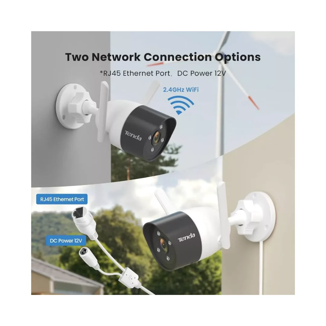 Tenda CT3 2MP 1080P Full Color Outdoor Security Wifi Camera | Wireless CCTV | Weather Proof | Sound and Light Alarm - Image 4