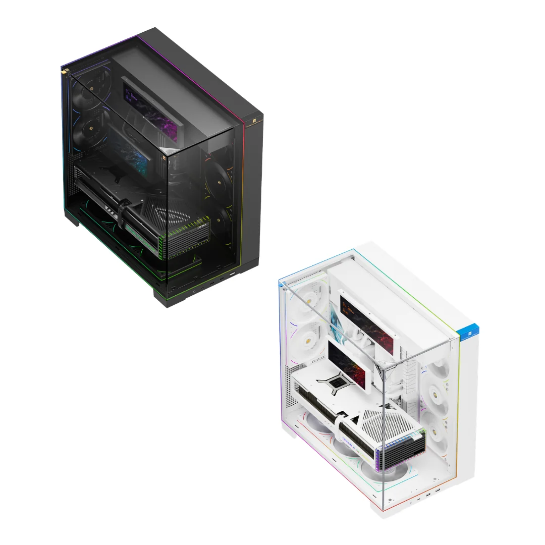 Thermalright TL-A70 Vision Panoramic ATX Case (Black | White) - Image 3