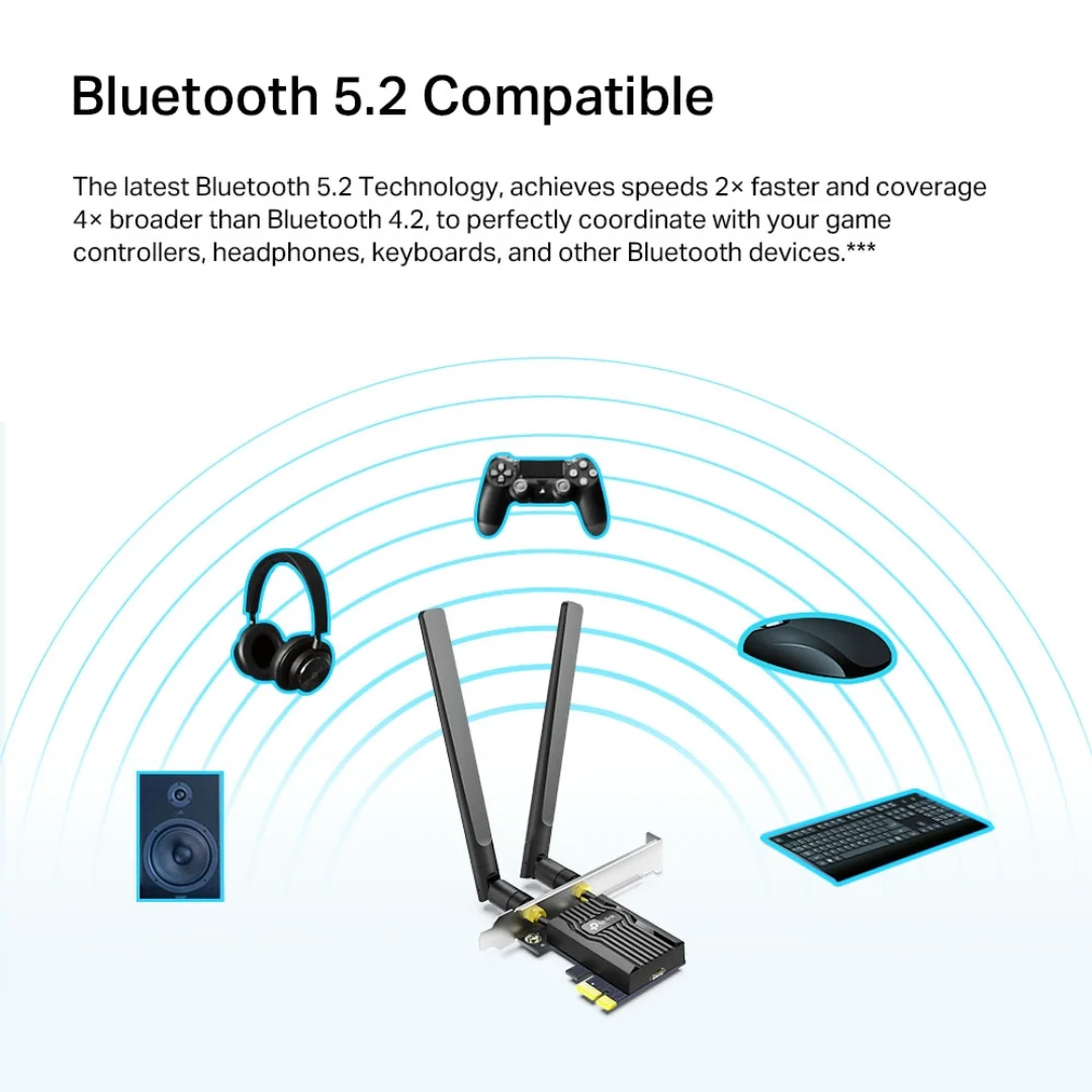 TP-Link ARCHER TX20E AX1800 Wi-Fi 6 Bluetooth 5.2 PCIe Adapter - Image 4