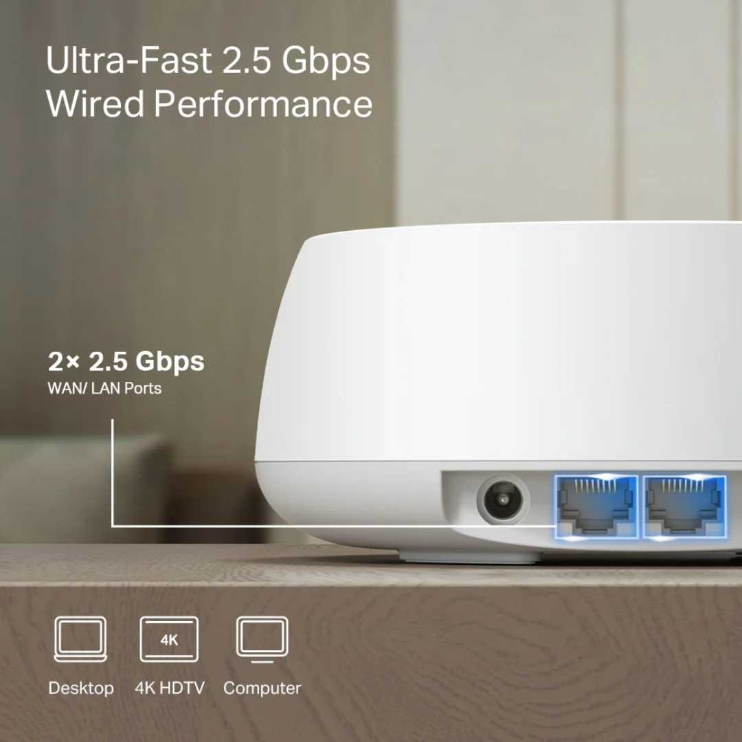 TPLink Deco BE25 BE5000 1-Pack Whole Home Mesh WiFi 7 System - Image 4