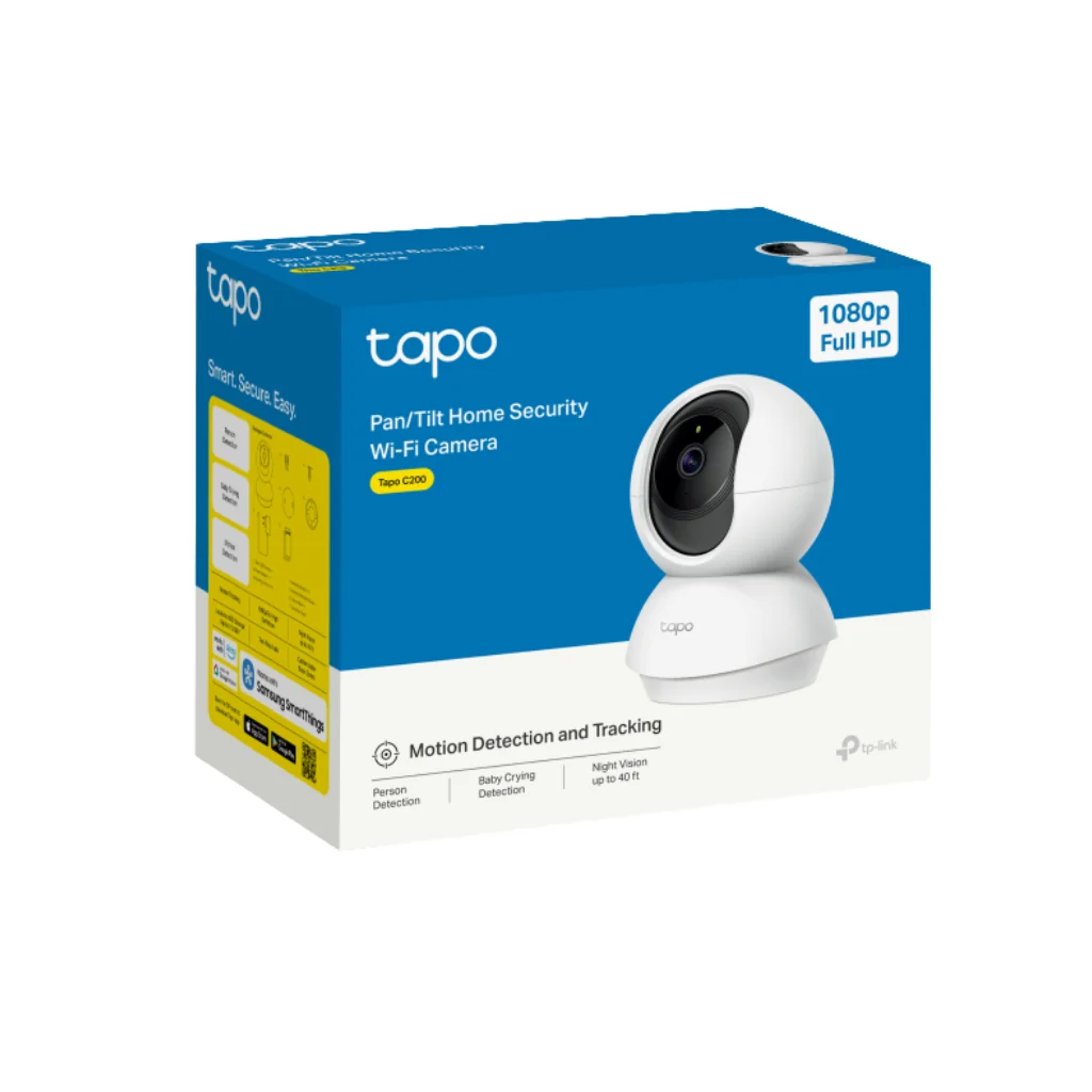 TP-Link Tapo C200C 1080p Indoor 360 Degrees Pan and Tilt Wireless WiFi IP Security CCTV Sale Hidden Camera Connect to Cellphone Two Way Audio with Mic and Speaker - Image 2