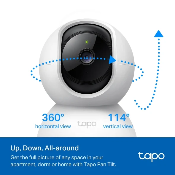 TP-Link Tapo C200C 1080p Indoor 360 Degrees Pan and Tilt Wireless WiFi IP Security CCTV Sale Hidden Camera Connect to Cellphone Two Way Audio with Mic and Speaker - Image 5