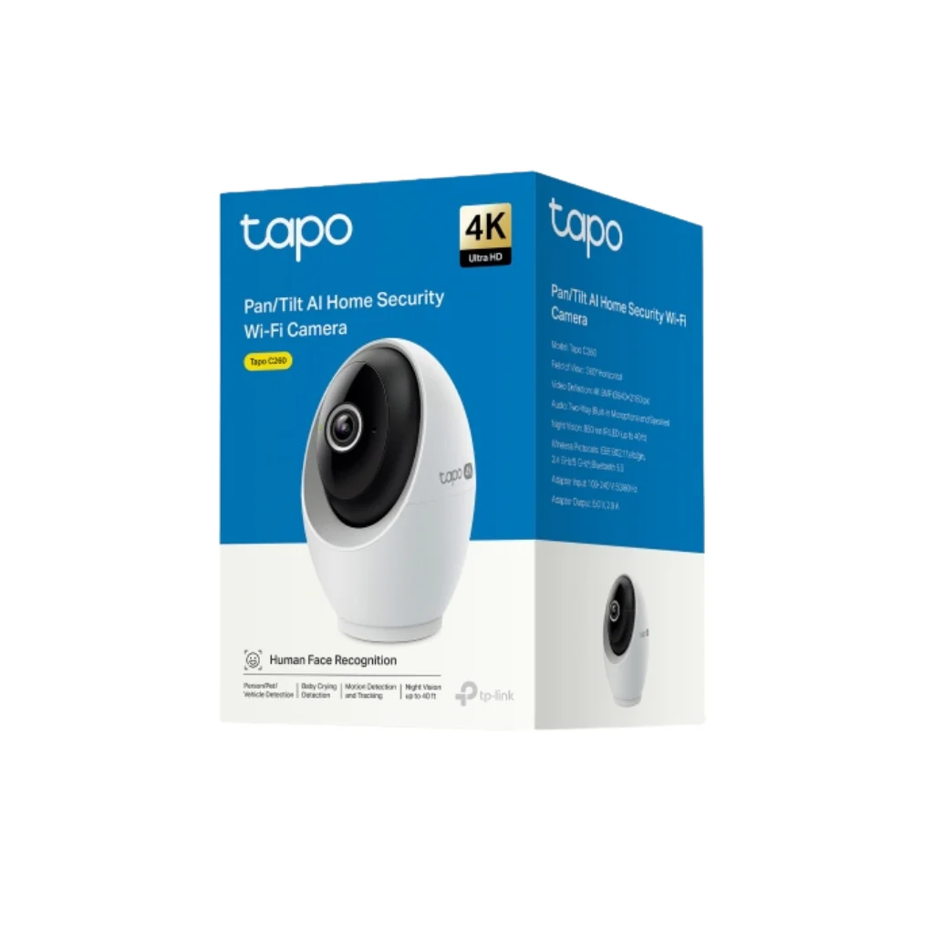 TP-Link Tapo C260 4K 8MP Ultra HD Indoor 360 degrees Pan/Tilt AI Security Cctv IP Wireless WiFi Sale Camera Night Vision Connect to Cellphone with Mic and Speaker - Image 5