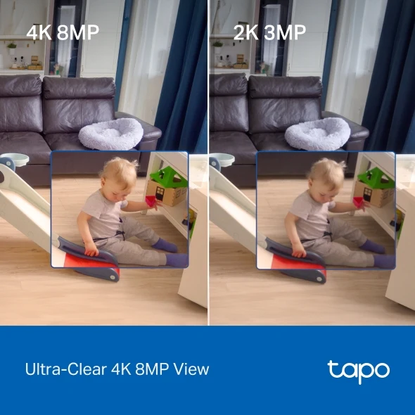 TP-Link Tapo C260 4K 8MP Ultra HD Indoor 360 degrees Pan/Tilt AI Security Cctv IP Wireless WiFi Sale Camera Night Vision Connect to Cellphone with Mic and Speaker - Image 6