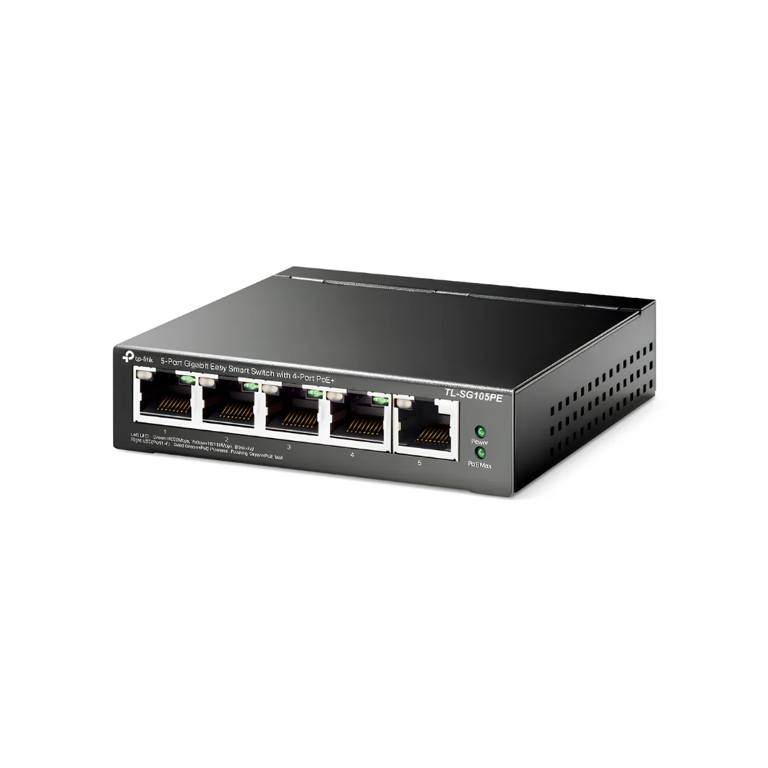 TP-Link TL-SG105PE 5-Port Gigabit Easy Smart Switch with 4-Port PoE+ Desktop Network Ethernet Switch Hub for Internet - Image 3