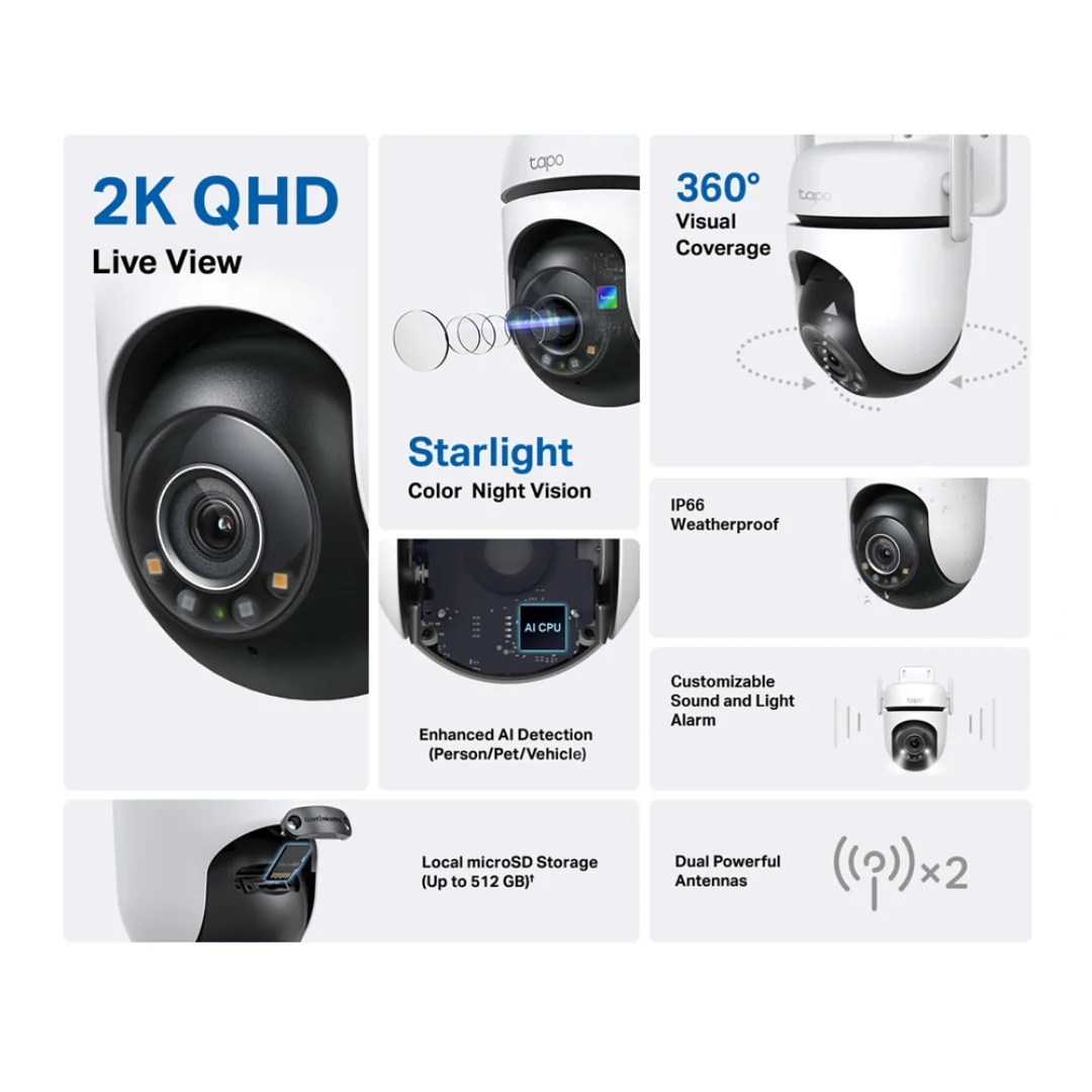 TPLink Tapo C520WS Outdoor Pan/Tilt Security Wi-Fi Camera - Image 2