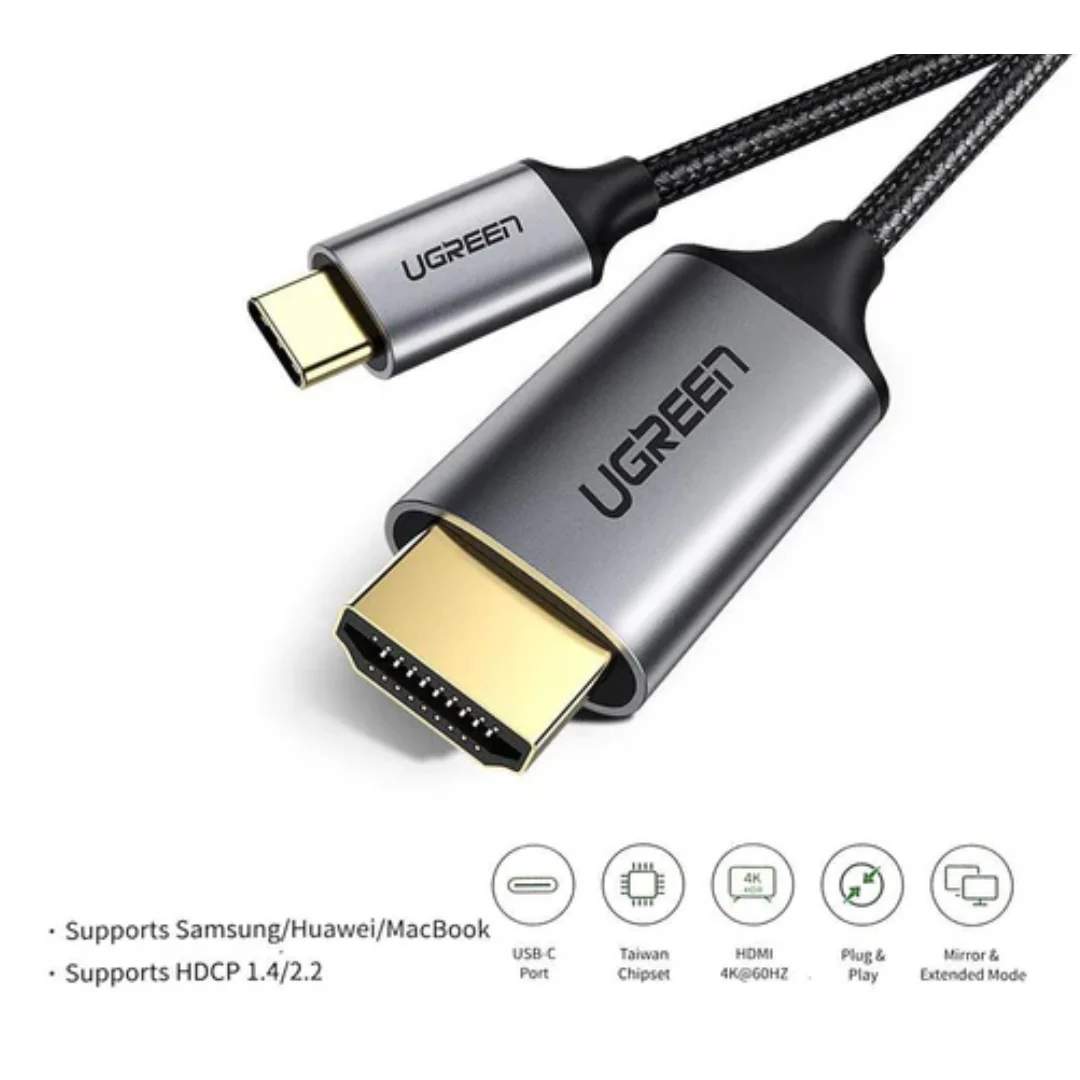 UGREEN USB Type-C  to HDMI 2.0 4K 60Hz UHD Cable with Thunderbolt 3 ( 50570 ) - Image 4