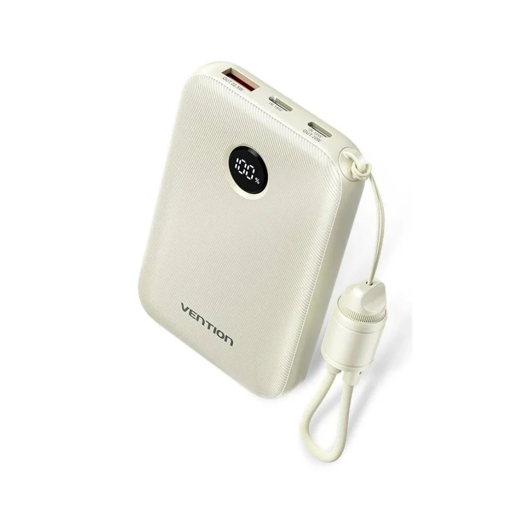 Vention 20000mAh 22.5W PowerBank USB-C+USB-C/USBC/USBA (Black FKBB0-C-TY | Beige FKBN0-C-TY ) - Image 2