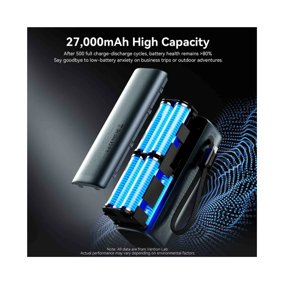 Vention 200W 27000mAh Laptop Powerbank Fast Charging Power Bank FKGH0 - Image 2