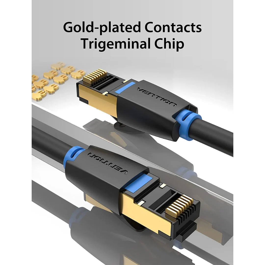 Vention Cat 8 Ethernet Cable SFTP RJ45 40Gbps High Speed Lan Cable Wire for WiFi Router Computer Laptop TV Digital Printer Cat8 Internet Patch Cable IKABH / IKABI / IKABJ - Image 3
