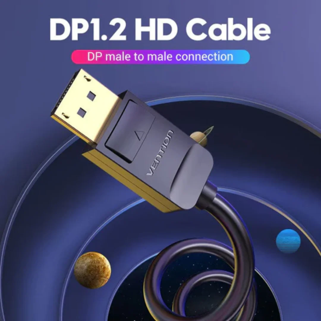 Vention Displayport Cable Male to Male 4K 60Hz (5-Meters HAKBJ/10-Meters HAKBL) - Image 4