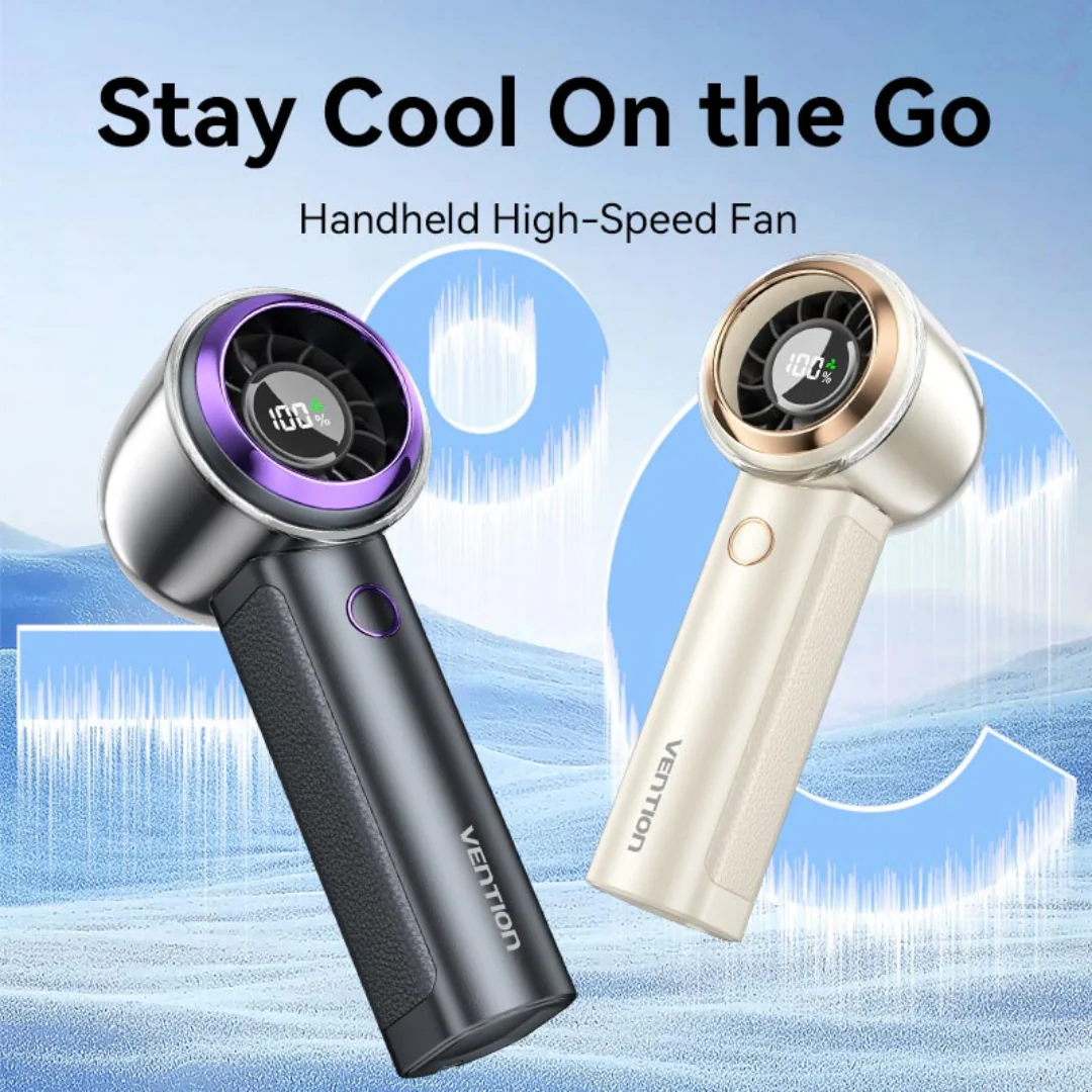 Vention Handheld High-Speed Portable Fan 13000rpm (Beige | Black)