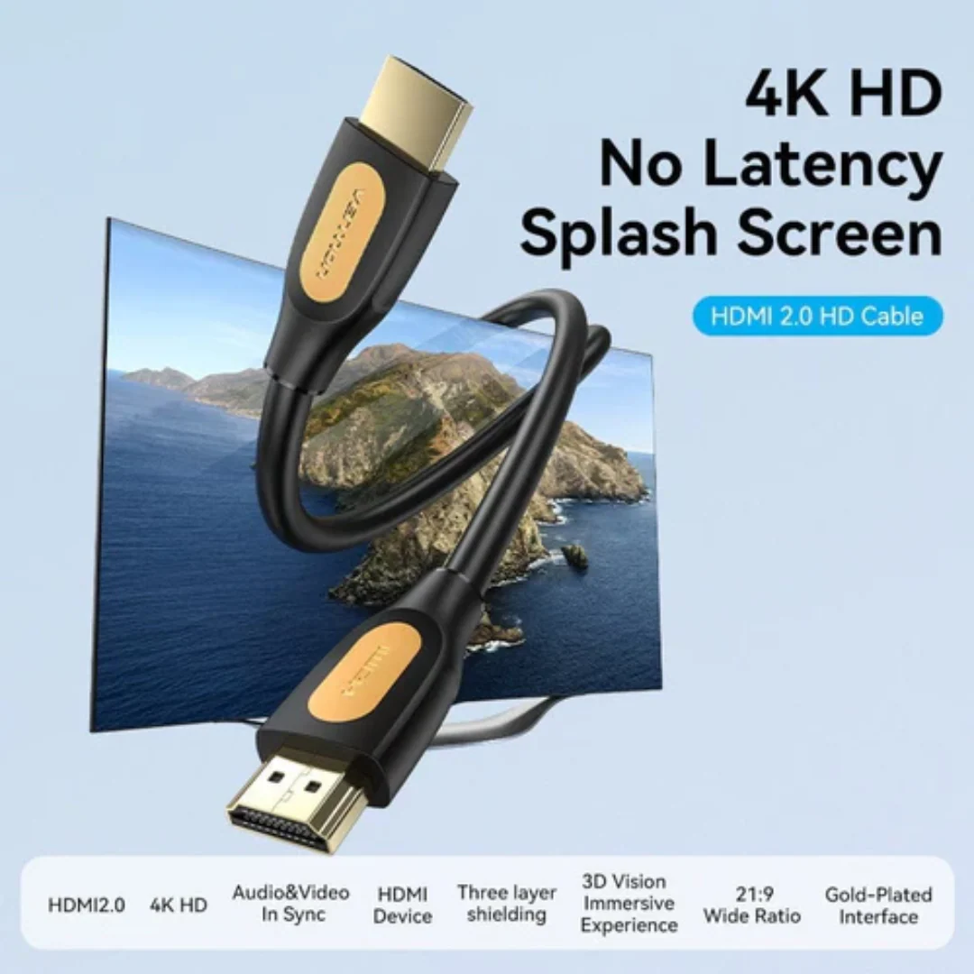 Vention HDMI Cable Male to Male 4K 60Hz (5-Meters ALIBJ, 10-Meters ALIBL, 15-Meters ALIBN) - Image 5