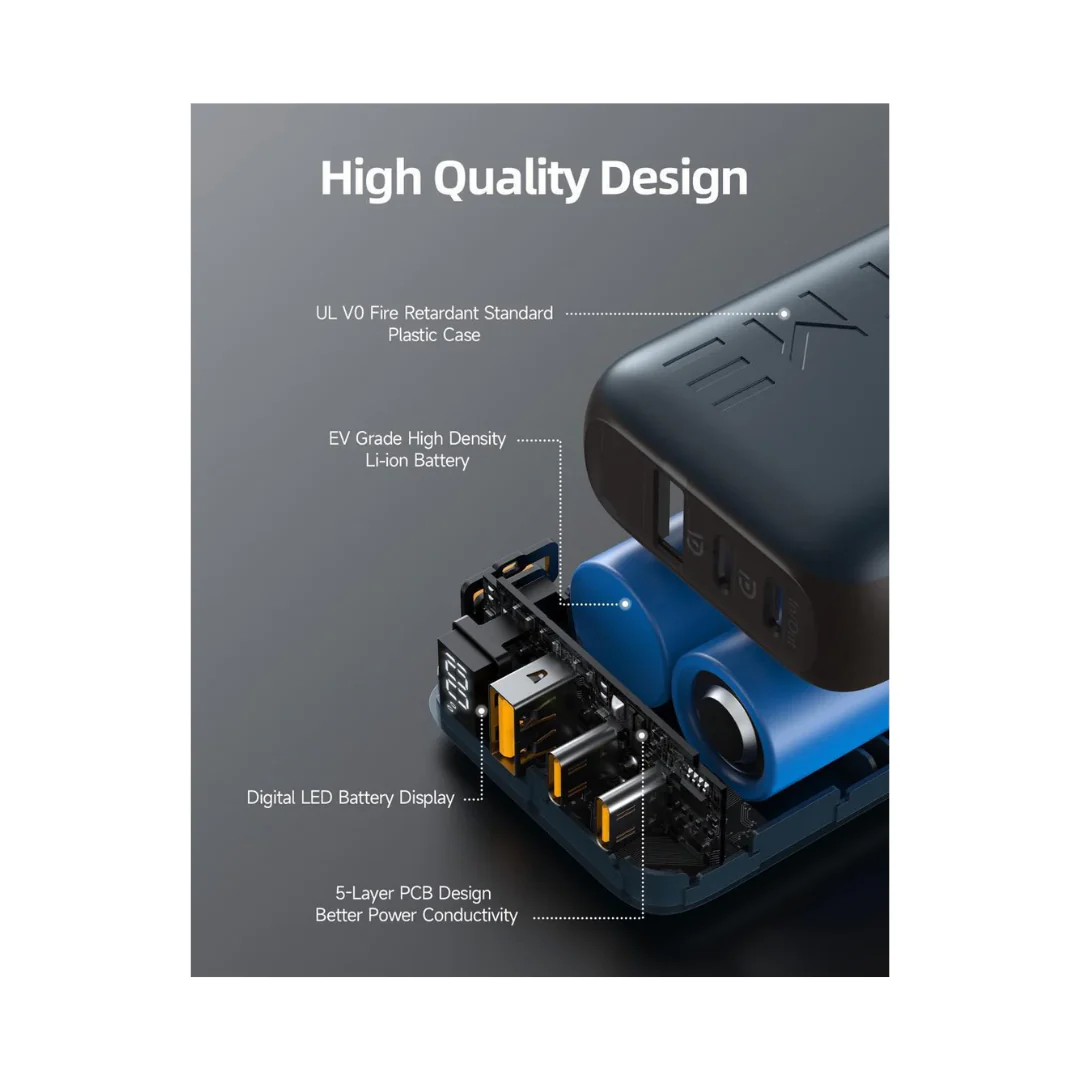 Voltme Hypercore 10K TRIO Power Bank 10000mAh | 35W Fast Charging | USB-C/USB-A/Dual Port | Built-in Cable | Slim & Compact - Image 4