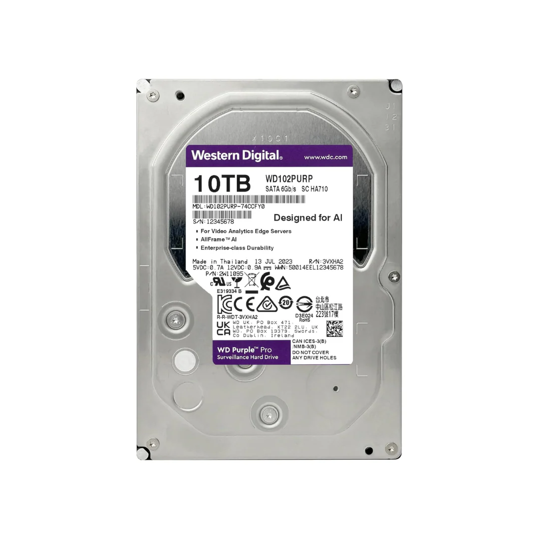 WD Purple Pro 10TB Surveillance 3.5" Hard Drive WD102PURP - Image 3