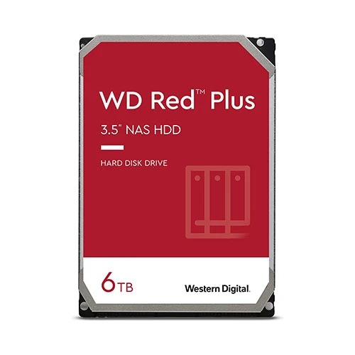 WD Red Plus 6TB 256mb 5400rpm WD60EFPX HDD for NAS